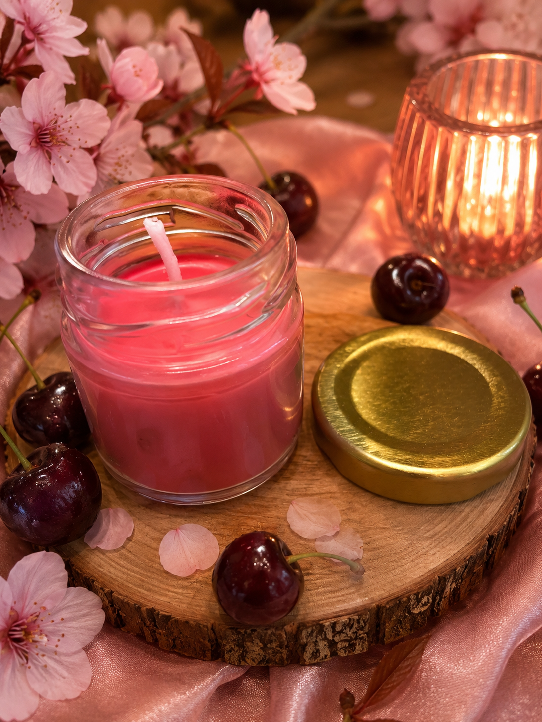 Bougie Cire de Soja – Cerise Noire Explosive