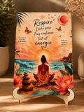 Plaque Aluminium « Zen / Méditation » — 20x30 cm
