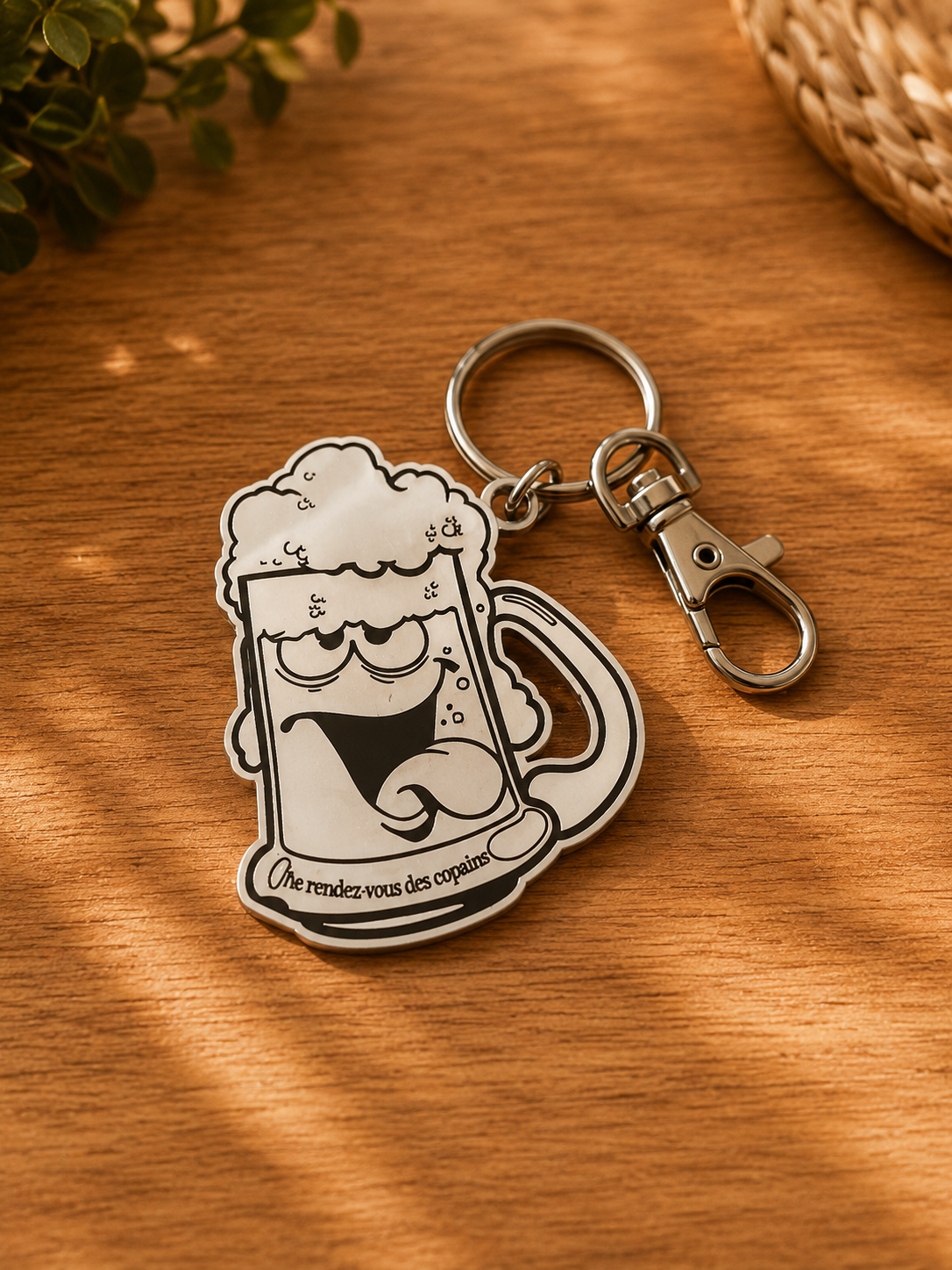 Porte-clefs acrylique chope de bière – Le rendez-vous des copains