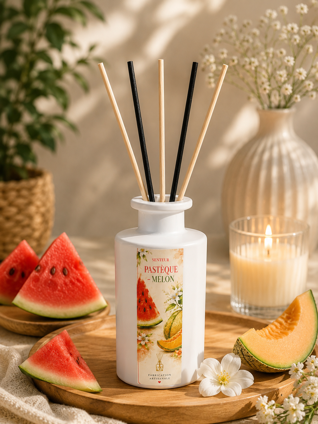 Diffuseur Pastèque Melon – 5 Bâtonnets 150 ml