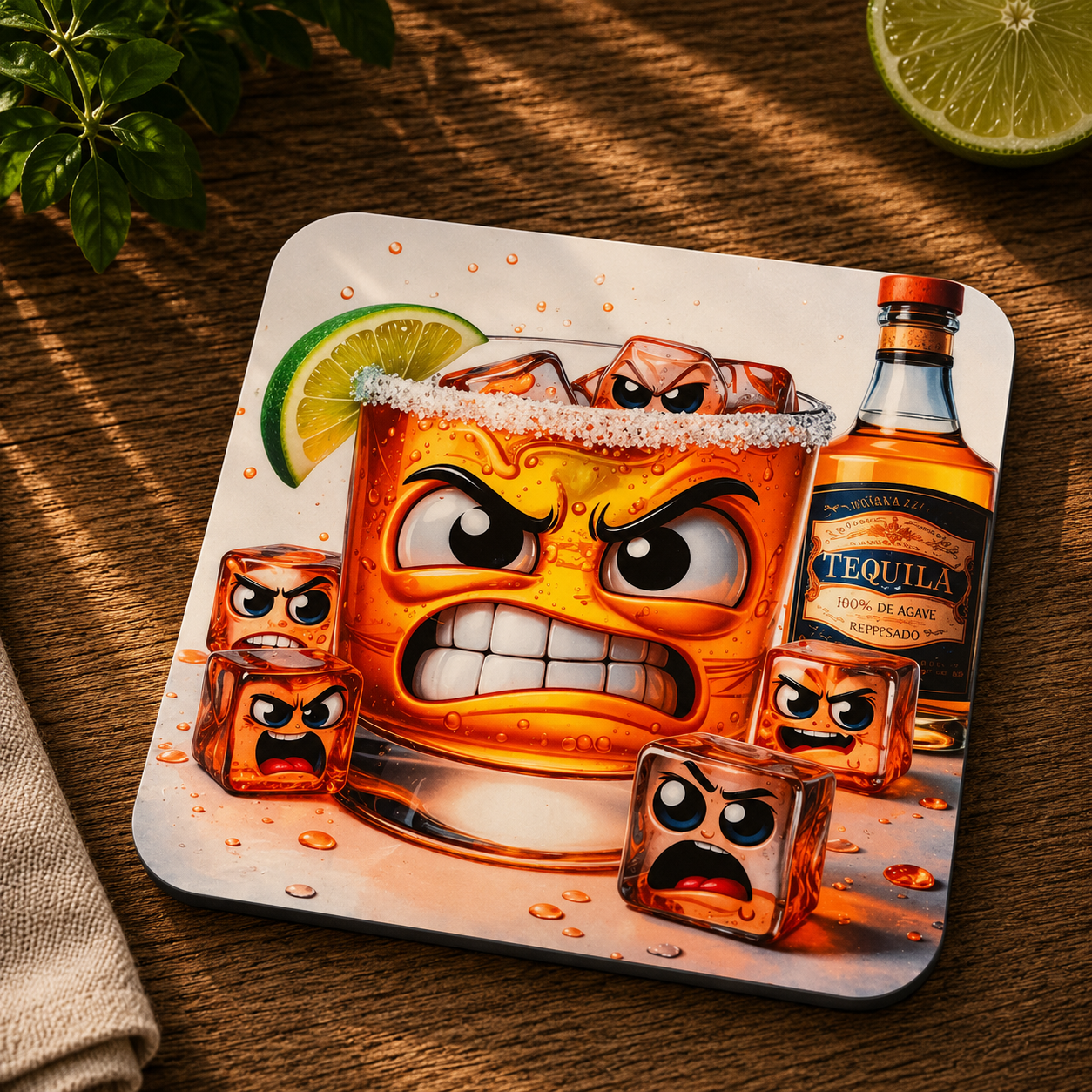 Dessous de Verre en Liège Humoristique – Tequila