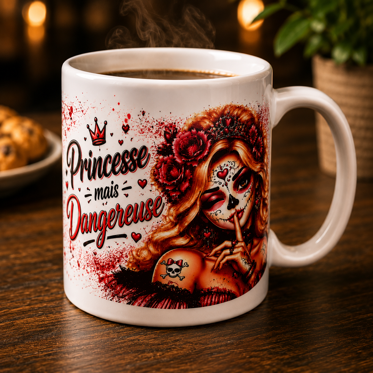 Tasse Humoristique – "Princesse mais Dangereuse"
