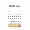 Plaque acrylique personnalisée — Calendrier de rencontre & dates importantes
