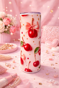 Gourde Isotherme avec Paille « Cerise Girly »