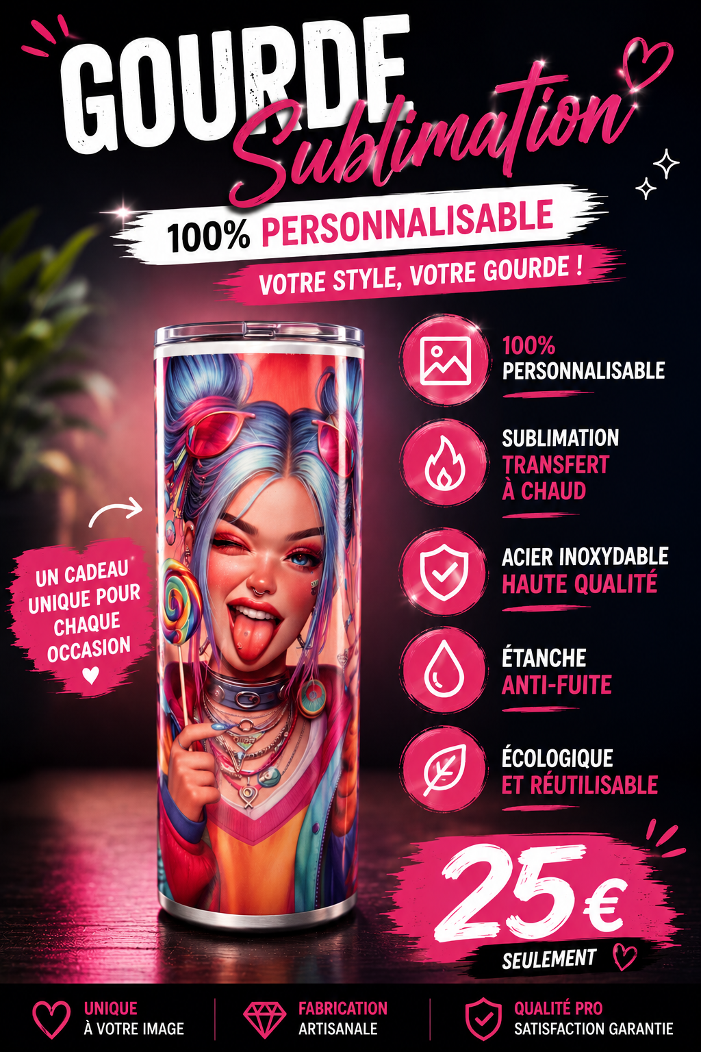 Gourde isotherme 100% personnalisable