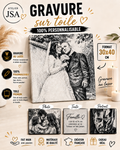 Toile Personnalisée 30x40 cm - 100% Personnalisable (Gravure Laser)