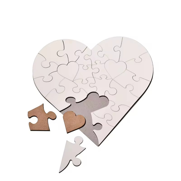 Puzzle en Bois Cœur - 100% Personnalisable